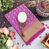 Vriksham Purple Katan Tanchoi Soft Silk Saree-VS4506